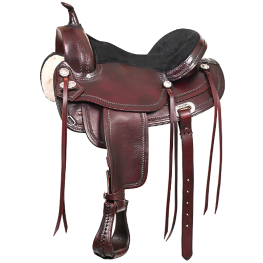 HILASON Treeless Trail Pleasure Saddle in Dark Brown