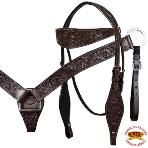 HILASON Western Horse Treeless Saddle American Leather Trail