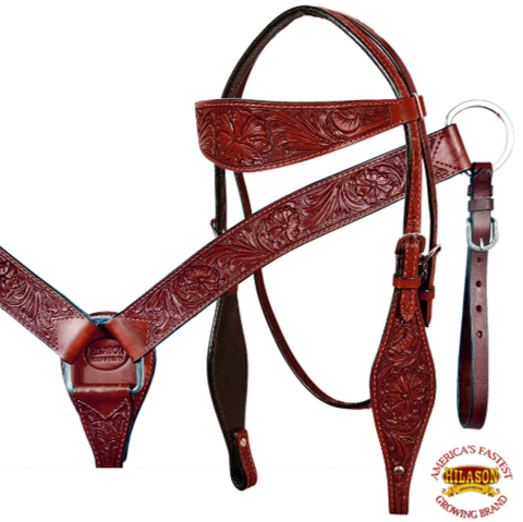 HILASON Western Horse Treeless Saddle American Leather Trail Pleasure Tack