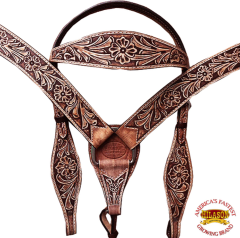 HILASON Western Horse Treeless Saddle American Leather Trail Pleasure Tack