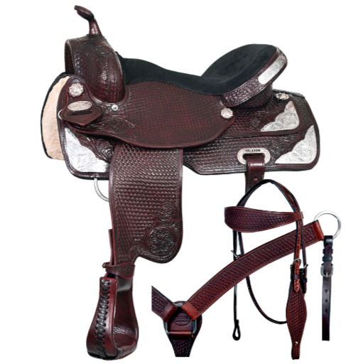 HILASON Western Horse Treeless Saddle American Leather Trail Barrel Tack