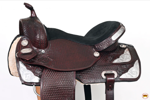 HILASON Western Horse Treeless Saddle American Leather Trail Barrel Tack