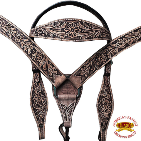 HILASON Western Horse Treeless Saddle American Leather Trail Barrel Tack