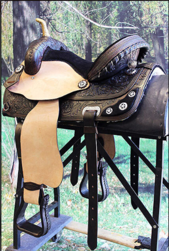 HILASON Western Horse Treeless Trail Barrel American Leather Saddle