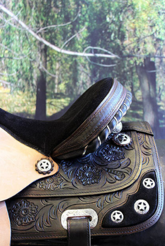 HILASON Western Horse Treeless Trail Barrel American Leather Saddle