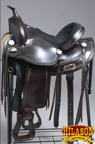 HILASON Western Horse Saddle American Leather Treeless Trail Pleasure