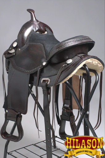 HILASON Western Horse Saddle American Leather Treeless Trail Pleasure