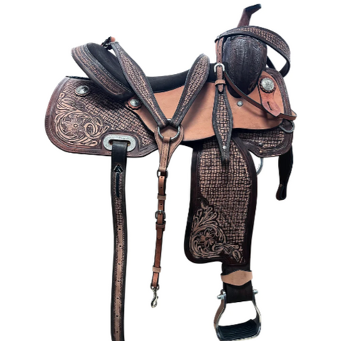 Western Horse Saddle Leather Barrel Trail Pleasure Tack Set Comfytack by Hilason