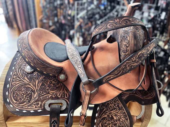 Western Horse Saddle Leather Barrel Trail Pleasure Tack Set Comfytack by Hilason