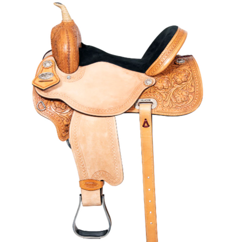 HILASON Western Horse Ranch Roping Saddle American Leather