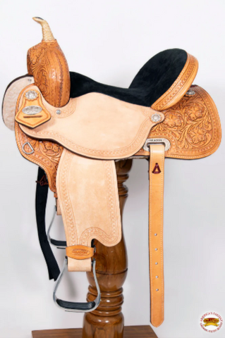 HILASON Western Horse Ranch Roping Saddle American Leather