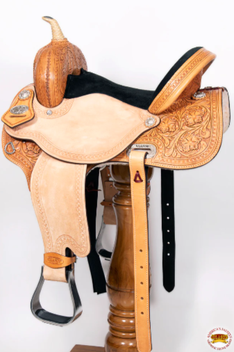 HILASON Western Horse Ranch Roping Saddle American Leather