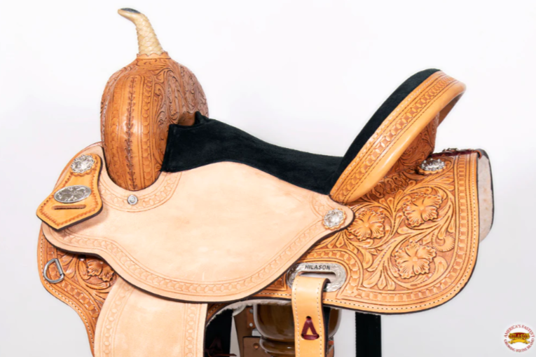 HILASON Western Horse Ranch Roping Saddle American Leather