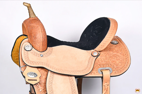 HILASON Western Horse Barrel Racing Saddle Trail American Leather