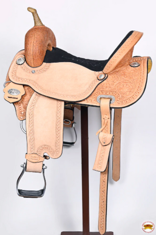 HILASON Western Horse Barrel Racing Saddle Trail American Leather