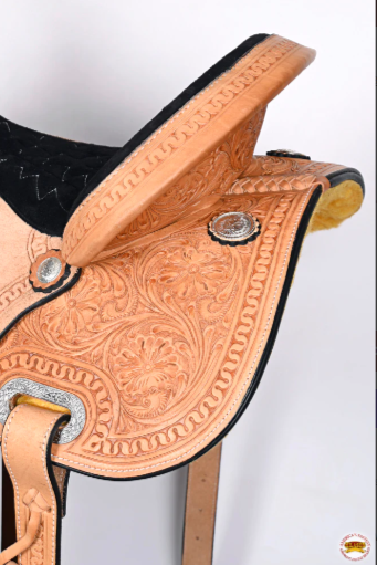 HILASON Western Horse Barrel Racing Saddle Trail American Leather