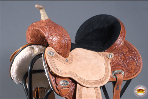 HILASON Western Horse Ranch Roping Saddle American Leather