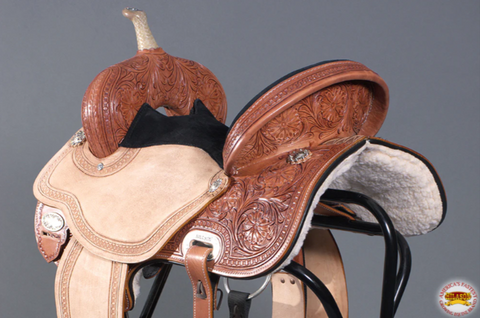 HILASON Western Horse Ranch Roping Saddle American Leather