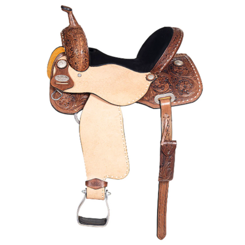 HILASON Western Horse Barrel Racing Saddle Trail American Leather