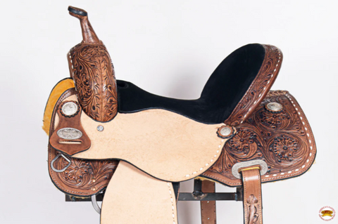 HILASON Western Horse Barrel Racing Saddle Trail American Leather