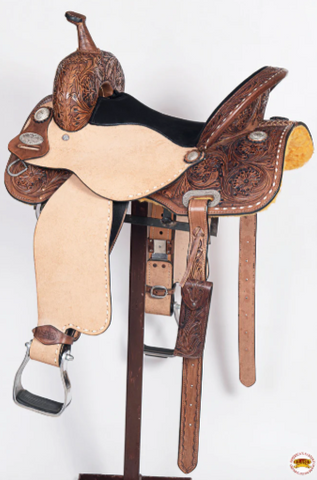 HILASON Western Horse Barrel Racing Saddle Trail American Leather