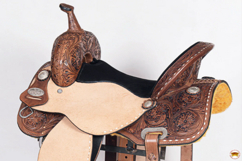 HILASON Western Horse Barrel Racing Saddle Trail American Leather