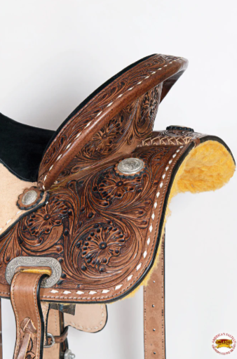 HILASON Western Horse Barrel Racing Saddle Trail American Leather