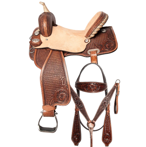 HILASON Western Horse Barrel Racing Saddle Trail American Leather