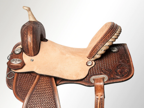 HILASON Western Horse Barrel Racing Saddle Trail American Leather