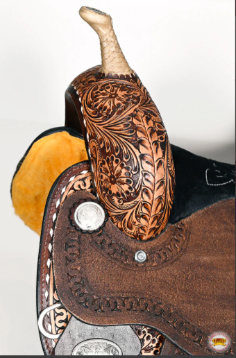 HILASON Western Horse Barrel Racing Saddle Trail American Leather