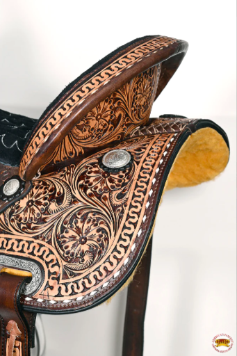 HILASON Western Horse Barrel Racing Saddle Trail American Leather