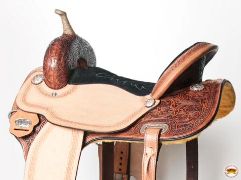 HILASON Western Horse Barrel Racing Saddle Trail Pleasure American Leather