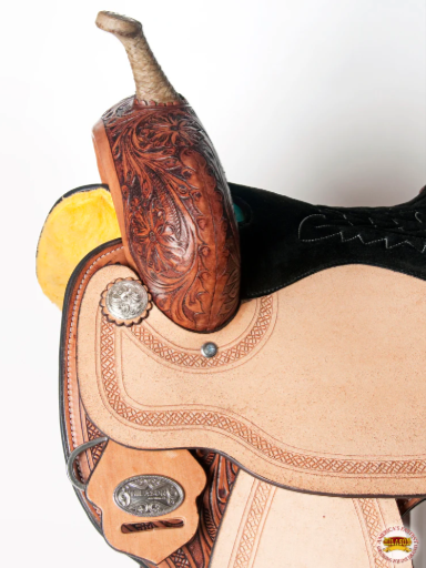 HILASON Western Horse Barrel Racing Saddle Trail Pleasure American Leather