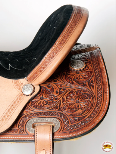 HILASON Western Horse Barrel Racing Saddle Trail Pleasure American Leather