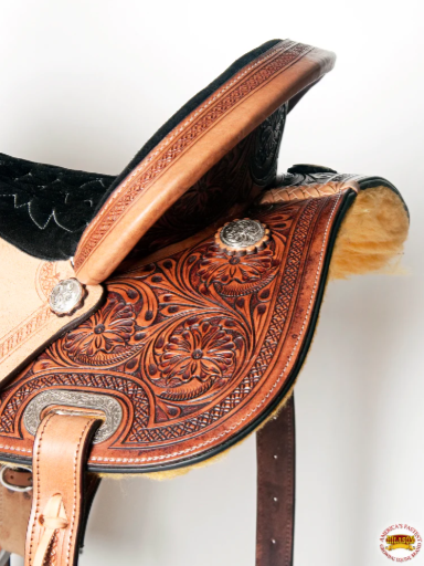 HILASON Western Horse Barrel Racing Saddle Trail Pleasure American Leather