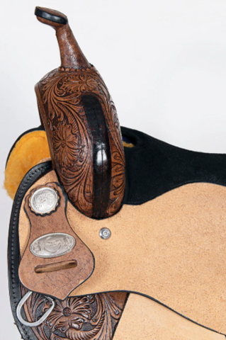 Western Horse Barrel Racing Trail Pleasure American Leather Saddle Tack Set Brown Comfytack by Hilason