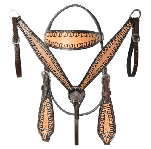 Western Horse Barrel Racing Trail Pleasure American Leather Saddle Tack Set Brown Comfytack by Hilason