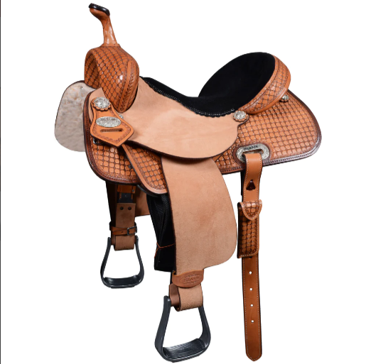 HILASON Western Horse Ranch Roping Saddle American Leather