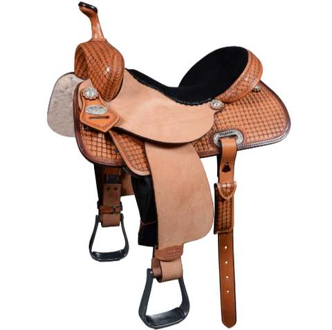 HILASON Western Horse Ranch Roping Saddle American Leather