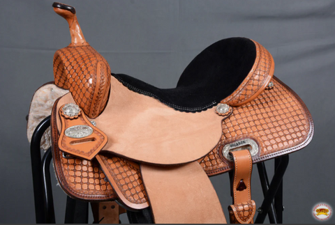 HILASON Western Horse Ranch Roping Saddle American Leather