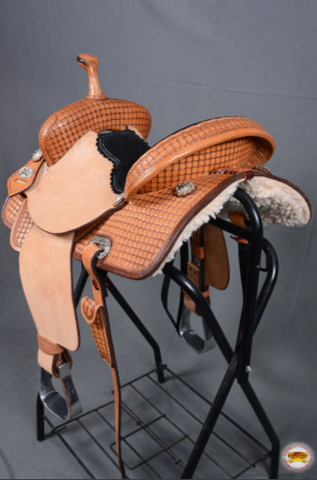 HILASON Western Horse Ranch Roping Saddle American Leather