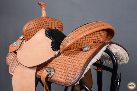 HILASON Western Horse Ranch Roping Saddle American Leather