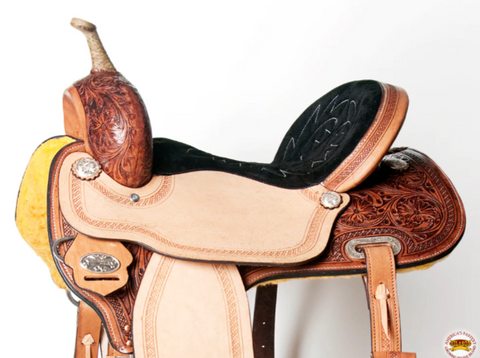 HILASON Western Horse Barrel Racing Saddle Trail Pleasure American Leather