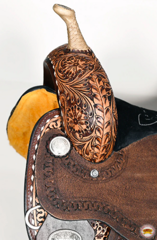 HILASON Western Horse Barrel Racing Saddle Trail American Leather