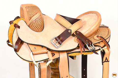 Horse Bronc Saddle Hilason Classic Series Rodeo American Leather