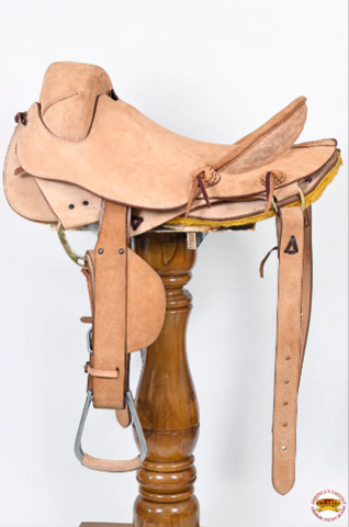 Hilason Classic Series Hand-Made Rodeo Bronc American Leather Saddle