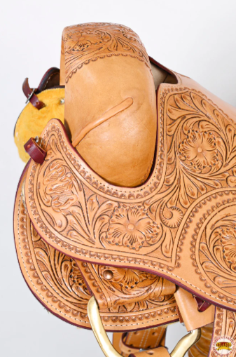 Hilason Classic Series Hand-Made Rodeo Bronc American Leather Saddle