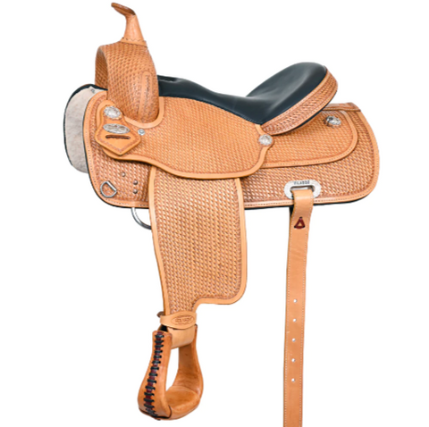 HILASON Western Draft Horse Trail Pleasure American Leather Saddle