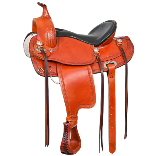 HILASON Western American Leather Horse Saddle Wide Gullet Trail