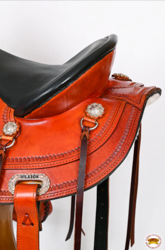 HILASON Western American Leather Horse Saddle Wide Gullet Trail